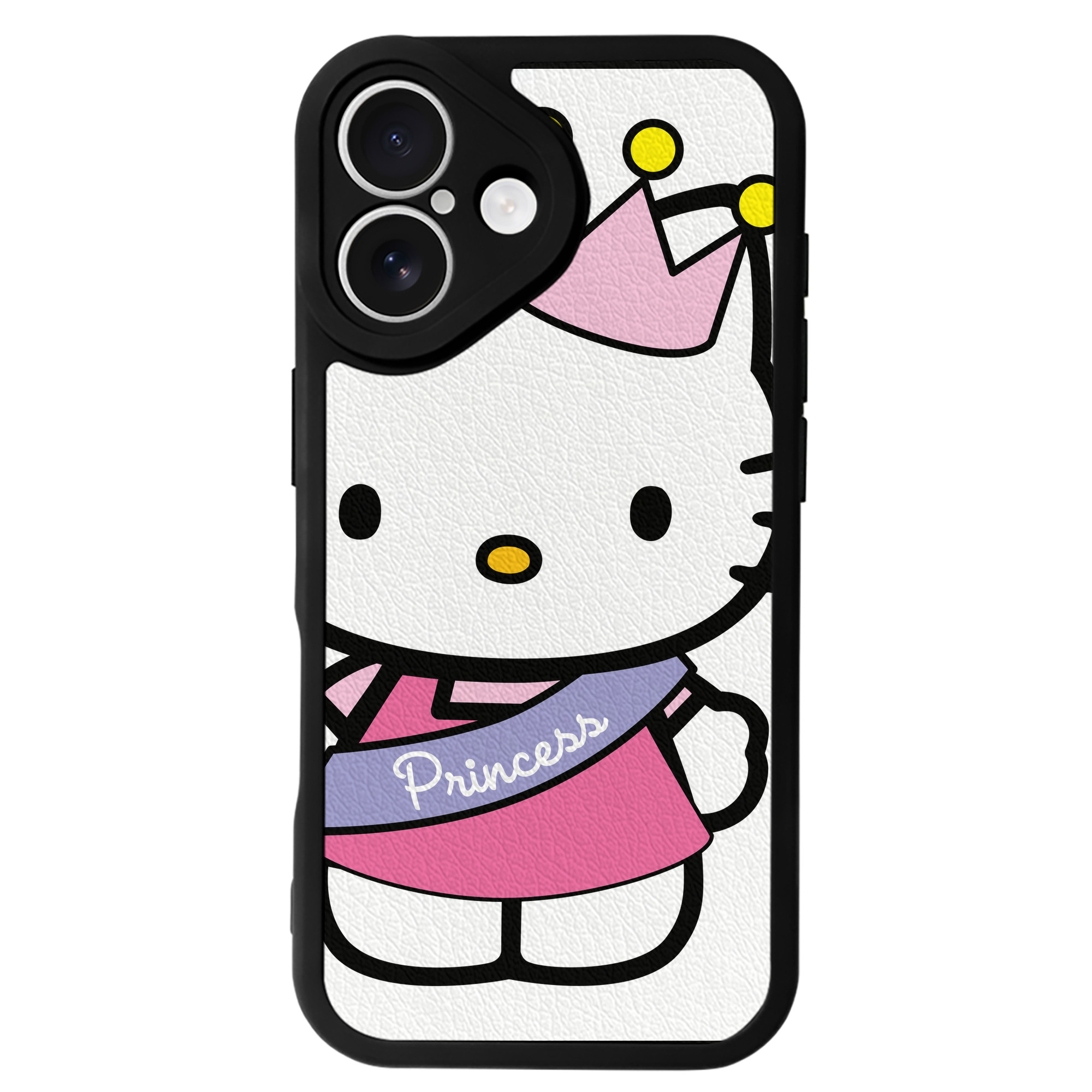 （画像用） Hello Kitty ハローキティ 【iPhone 16シリーズ対応】シリコンスマホケース（レザー調） 材質：シリコン